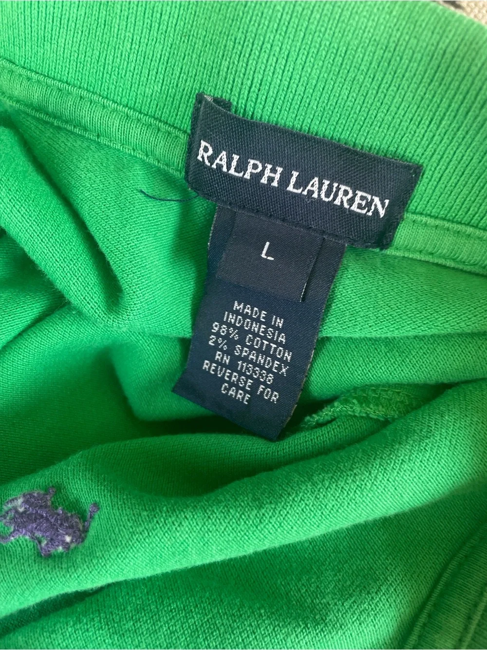 Ralph Lauren Kids Bright Green Polo with Pony Logo Large